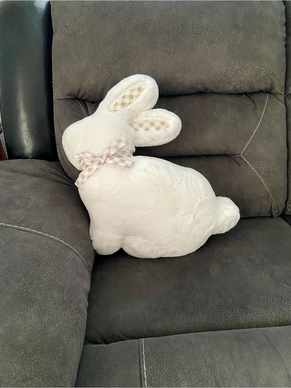 Cupcakes & Cashmere Easter Bunny Gingham Pillow